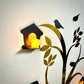 Acrylic Birds on Tree Wall Decor with Wooden Shelves – Large Size